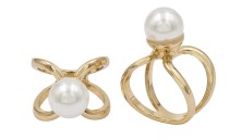 RING FOR ΦΟΥΛΑΡΙ METAL WITH PEARLS