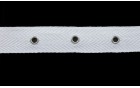 TWILL TAPE  EYELET TO MIDDLE PER 4 CM. WHITE