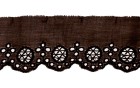 LACE EMBROIDERY COTTON LACE WITH HOLES BLACK