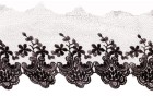 LACE TULLE EMBROIDERY COTTON BLACK