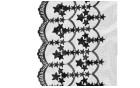 LACE TULLE EMBROIDERY WITH COTTON BLACK