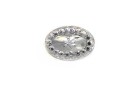 STONE OVAL WITH STRASS NICKEL