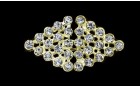 DECORATIVE CLASP STRASS TWO PCS GOLD