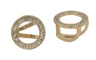 RING FOR ΦΟΥΛΑΡΙ METAL WITH STRASS GOLD