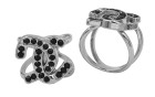 RING FOR ΦΟΥΛΑΡΙ METAL WITH STRASS NICKEL