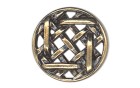 BUTTON WITH SHANK - FOOT METAL GOLD BLACK