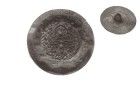 BUTTON METAL WITH SHANK - FOOT SILVER BLACK