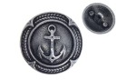 BUTTON METAL ANCHOR WITH SHANK - FOOT GUNMETAL