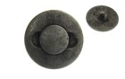 BUTTON METAL WITH SHANK - FOOT SILVER BLACK