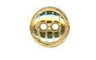 BUTTON METAL STRIPED 2 HOLES GOLD