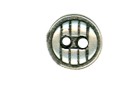 BUTTON METAL STRIPED 2 HOLES NICKEL