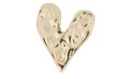 BUTTON METAL HEART WITH SHANK - FOOT GOLD