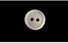BUTTON POLYESTER PEARLE 2 HOLES WHITE