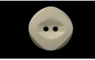 BUTTON POLYESTER THICK 2 HOLES WHITE
