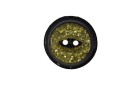 BUTTON POLYESTER WITH GOLD 2 HOLES BLACK