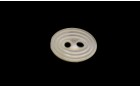 BUTTON POLYESTER OVAL 2 HOLES WHITE