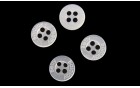 BUTTON POLYESTER LASER BETTY 4 HOLES WHITE