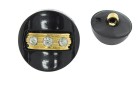 BUTTON PEARL WITH GOLD STRASS WITH SHANK - FOOT BLACK