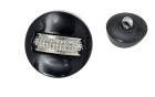 BUTTON PEARL WITH SILVER WITH SHANK - FOOT BLACK