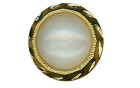 BUTTON PEARL WITH GOLD WITH SHANK - FOOT WHITE