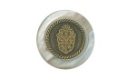 BUTTON POLYESTER WITH BRONZE WITH SHANK - FOOT WHITE