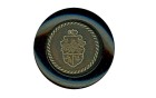 BUTTON POLYESTER WITH BRONZE WITH SHANK - FOOT BLACK