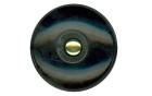 BUTTON POLYESTER WITH GOLD WITH SHANK - FOOT BLACK