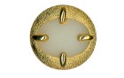 BUTTON GOLD WITH PEARL WITH SHANK - FOOT ECRU