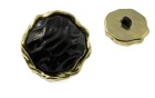 BUTTON GOLD WITH PEARL WITH SHANK - FOOT BLACK