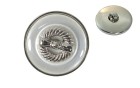 BUTTON SILVER WITH PEARL WITH SHANK - FOOT WHITE
