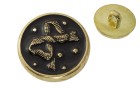 BUTTON GOLD WITH ENAMEL WITH SHANK - FOOT BLACK