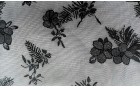 FABRIC NET EMBROIDERY WITH RELAX BLACK