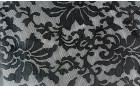 FABRIC NET EMBROIDERY WITH RELAX BLACK