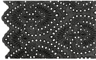 FABRIC EMBROIDERY COTTON LACE BLACK