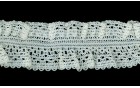 ELASTIC LACE WAVE FRILL DOUBLE WHITE