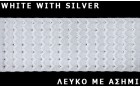 ELASTIC DECORATIVE WHITE WITH SILVER METAL YARN WHITE