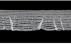 ELASTIC ORGANZA WITH WAVE FRILL NYLON ECRU