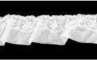 RIBBON WAVE FRILL WITH LACE COTTON WHITE