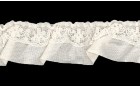 RIBBON WAVE FRILL WITH LACE COTTON ECRU