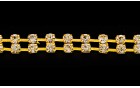 STRASS CRYSTAL DOUBLE LINE GOLD