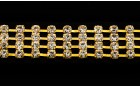 STRASS CRYSTAL FOURFOLD LINE GOLD