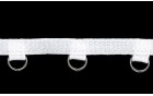 RIBBON TWILL TAPE WITH METAL RING WHITE