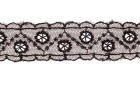 LACE ORGANZA WITH RAYON BLACK