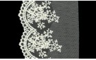 LACE TULLE EMBROIDERY WITH COTTON ECRU