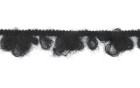 FRINGE MOHAIR ELASTIC BLACK