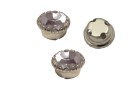 ROUND SETTING FLOWER SILVER PRESSED CLEAR