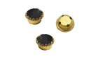 ROUND SETTING FLOWER GOLD PRESSED BLACK