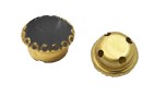 ROUND SETTING FLOWER GOLD PRESSED BLACK