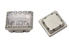 SQUARE SETTING FLOWER SILVER PRESSED CLEAR