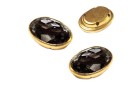 OVAL SETTING GOLD PRESSED BLACK